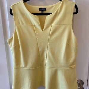 The Limited Yellow Peplum Top